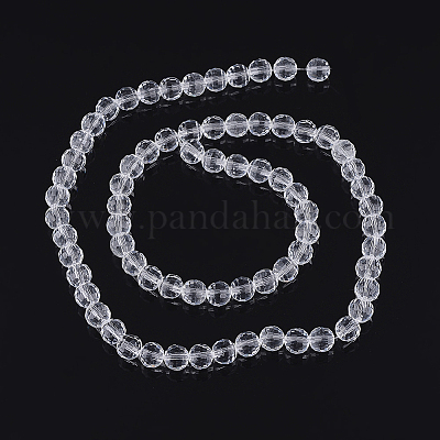 Прозрачные стеклянные бусины GLAA-R095-8mm-15-1