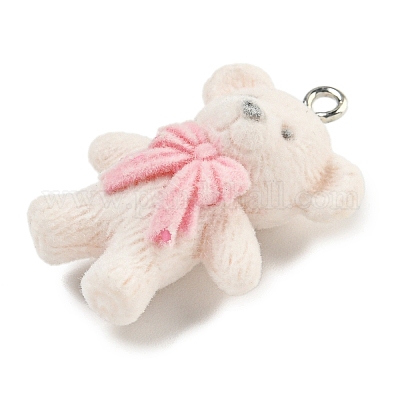 Милые подвески из флокированной смолы RESI-L043-01P-06-1