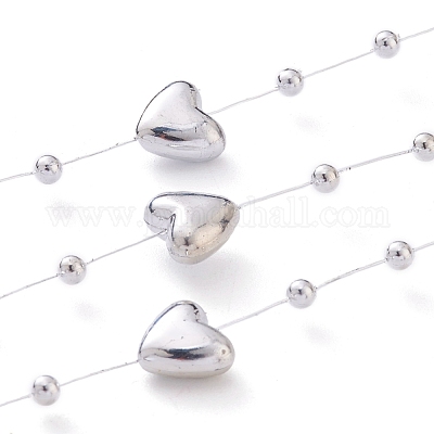 Елка сердце и шар из бисера гирлянда CHAC-H100-03-1