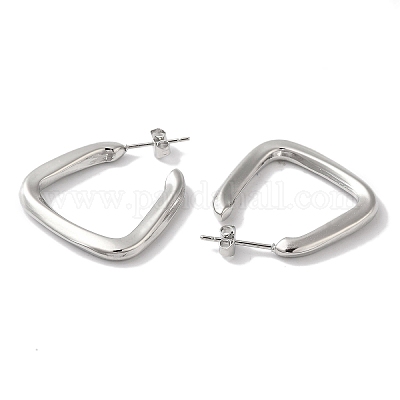 Не тускнеющие треугольные серьги-гвоздики из нержавеющей стали 304 для женщин EJEW-I303-04P-1