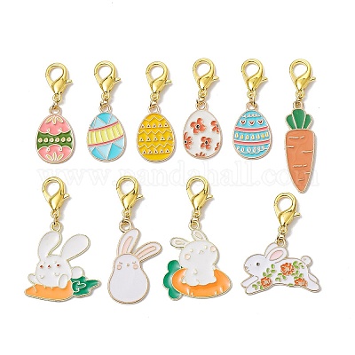 Подвесные украшения из сплава эмали HJEW-JM01433-1