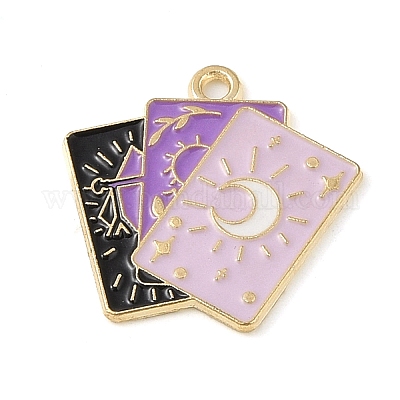 Подвески из сплава Eanaml в стиле Таро PALLOY-S184-02G-C-1