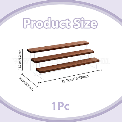 3-ярусный деревянный акриловый органайзер ODIS-WH0070-13C-1