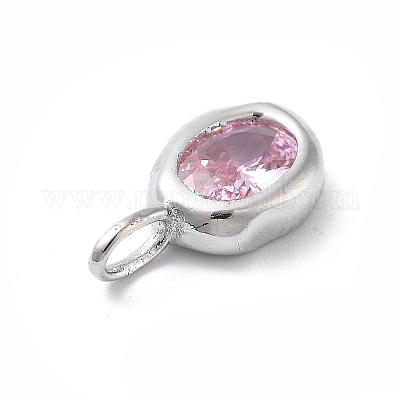 925 овальная подвеска из стерлингового серебра с кубическим цирконием STER-S006-01S-J-1