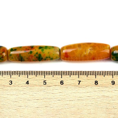 Окрашенные естественный агат бисер пряди G-U029-H01-1