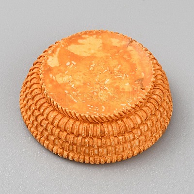 Мини-модель корзины из ротанга из смолы DJEW-CJC0002-04G-01-1