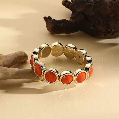 Акриловые плоские круглые браслеты FS-WGBB717-05-1