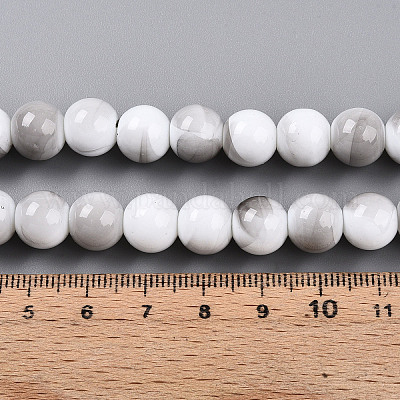 Выпечка окрашенные стеклянные бусины пряди X1-DGLA-N013-10mm-01-1