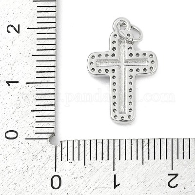 Латунные микропаве прозрачные подвески с фианитом KK-G522-51P-03-1