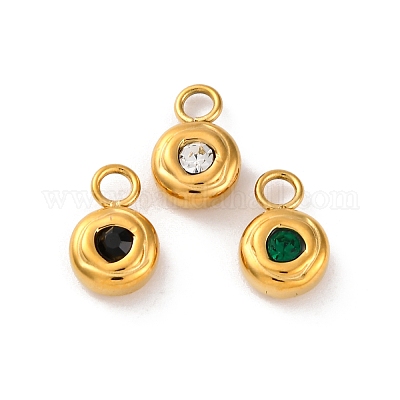 Подвески из нержавеющей стали 304 со стразами STAS-M110-31G-1