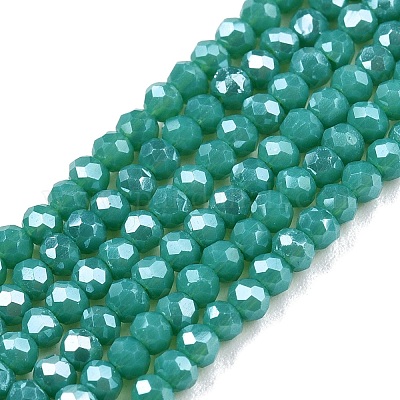 Стеклянные бусины с гальваническим покрытием  EGLA-A044-P1mm-A31-1