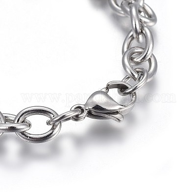 Браслеты с подвесками из нержавеющей стали 304 BJEW-L637-31-P-1