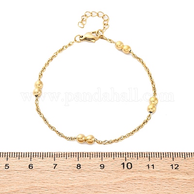 Браслеты-цепочки из нержавеющей стали 304 для женщин BJEW-C094-06G-1