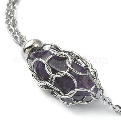 Браслеты-слайдеры из натуральных смешанных драгоценных камней BJEW-JB09901-1