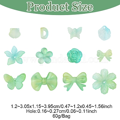 60 г прозрачных акриловых бусин OACR-FS0001-90C-1