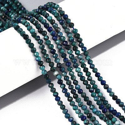 Натуральные бусы из хризоколлы и лазурита G-T143-15-1