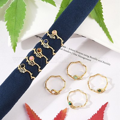 Открытые манжетные кольца из нержавеющей стали 304 RJEW-Z078-05G-1