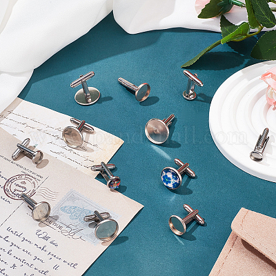 16 шт. 4 стиля пуговицы для манжет из нержавеющей стали 304 STAS-SC0008-91-1