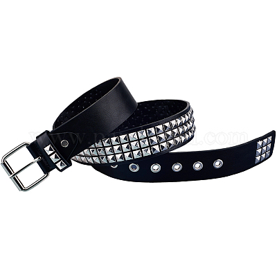 Сплав пирамидальные заклепки pu кожа цепные ремни AJEW-WH20018-82P-1