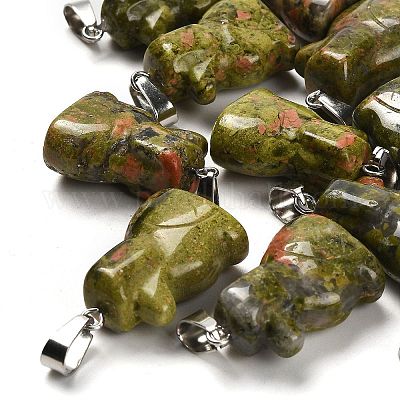 Природные подвески Unakite G-B127-07P-06-1