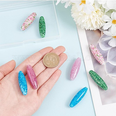 8шт 4 цвета обычные бусины лэмпворк FOIL-AR0001-01-1