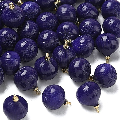 Подвески из непрозрачной смолы с изображением фруктов RESI-D312-07A-G-1