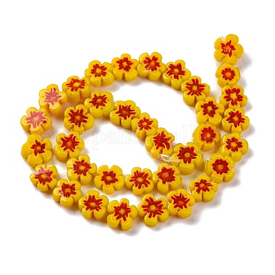 Ручной работы millefiori стеклянные бусины нитки LAMP-G164-03E-1