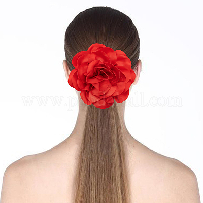 Броши-цветы из полиэстера JEWB-WH0021-54B-1