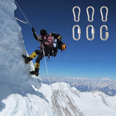 6 шт. 2 карабина для скалолазания из нержавеющей стали 304 STAS-TA0001-33P-1