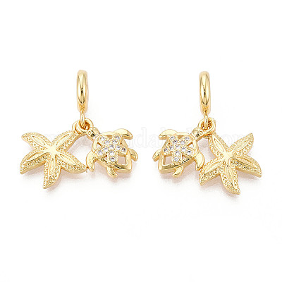 Латунь микропейв кубический цирконий европейские подвески с подвесками KK-N271-09G-1