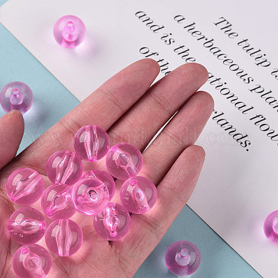 Прозрачные акриловые бусины&nbsp;X-MACR-S370-A16mm-708-1