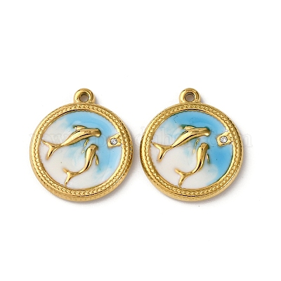 Подвески из нержавеющей стали 304 со стразами STAS-L299-16G-03-1