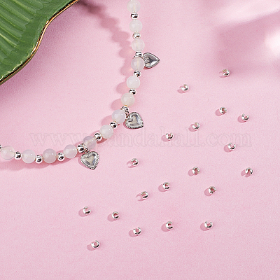 40 шт. 925 серебряных обжимных бусины&nbsp;STER-GO0001-60-1