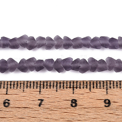 Матовые прозрачные стеклянные бусины GLAA-N016-4mm-02-1