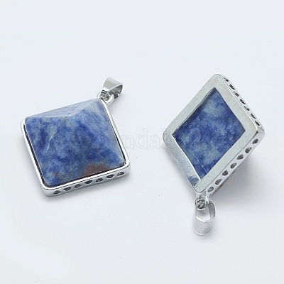 Натуральные синие пятна яшмы подвески G-O163-F12-1