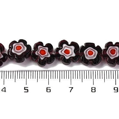 Ручной работы millefiori стеклянные бусины нитки LAMP-G164-03L-1