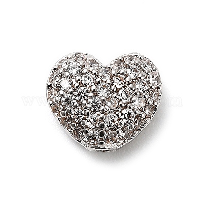 Латунные микро проложить кубического циркония бусы KK-L229-076A-P-1