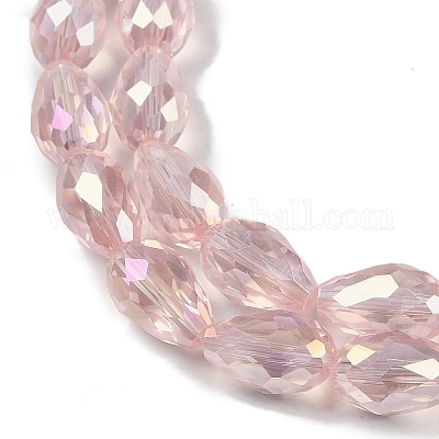 Прозрачные стеклянные бусины гальваническим пряди EGLA-N013-T6mm-B18-1