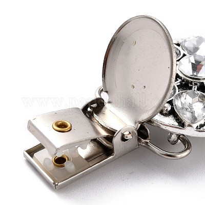 Винтажный сплав с зажимами для кардигана со стразами JEWB-B002-09AS-1