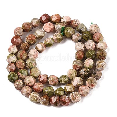 Природные Unakite бисер нитей G-T138-223-1