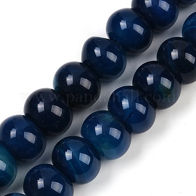 Окрашенные естественный агат бисер пряди G-U030-A01-01-1