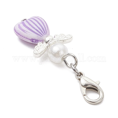 Подвески из искусственного жемчуга из акрила и АБС-пластика в стиле ремесла HJEW-JM03611-1