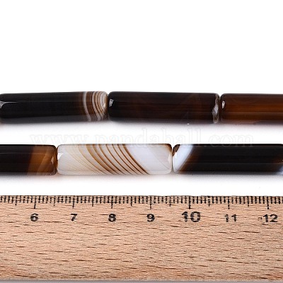 Окрашенные натуральные полосатые агатовые бусы G-T144-30A-03-1