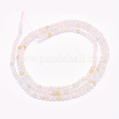 Природные морганит нитей бисера&nbsp;G-O166-25-2mm-1