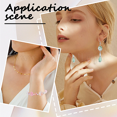 54шт 9 цвета прозрачные окрашенные распылением стеклянные бусины GLAA-SC0001-80-1