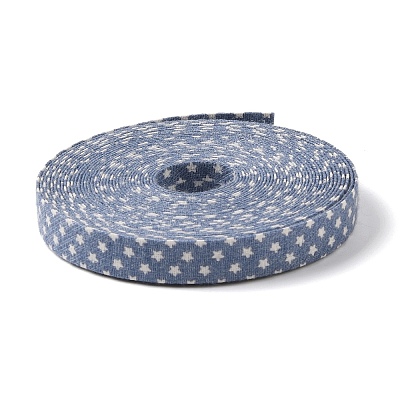 Лента из хлопка и льна длиной 5 м со звездным принтом&nbsp;LS-OCOR-K008-01A-02-1