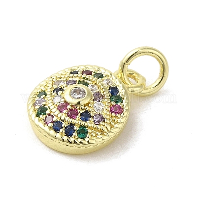 Латунные микро проложить кубического циркония подвески KK-M283-15G-02-1