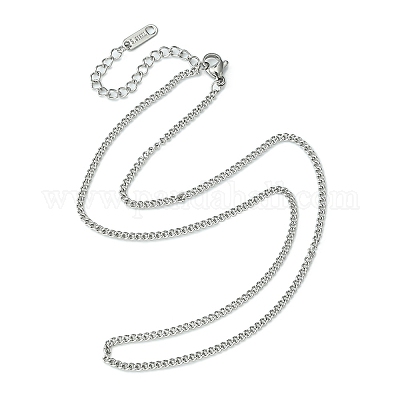 Ожерелье из нержавеющей стали 304 с панцирной цепью для мужчин и женщин NJEW-YW0001-12-1