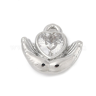 Латунные микро проложить кубического циркония подвески ZIRC-P122-01A-P01-1