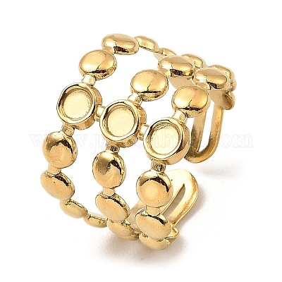 Фурнитура для открытых манжет из нержавеющей стали 304 RJEW-Z018-10G-1